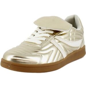 NEW Steve Madden Gold Womens Madrid Sneakers Trainers Size 7